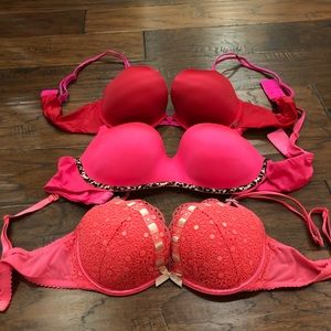 3 - 36C Victoria's Secret Push-up Bra in pink